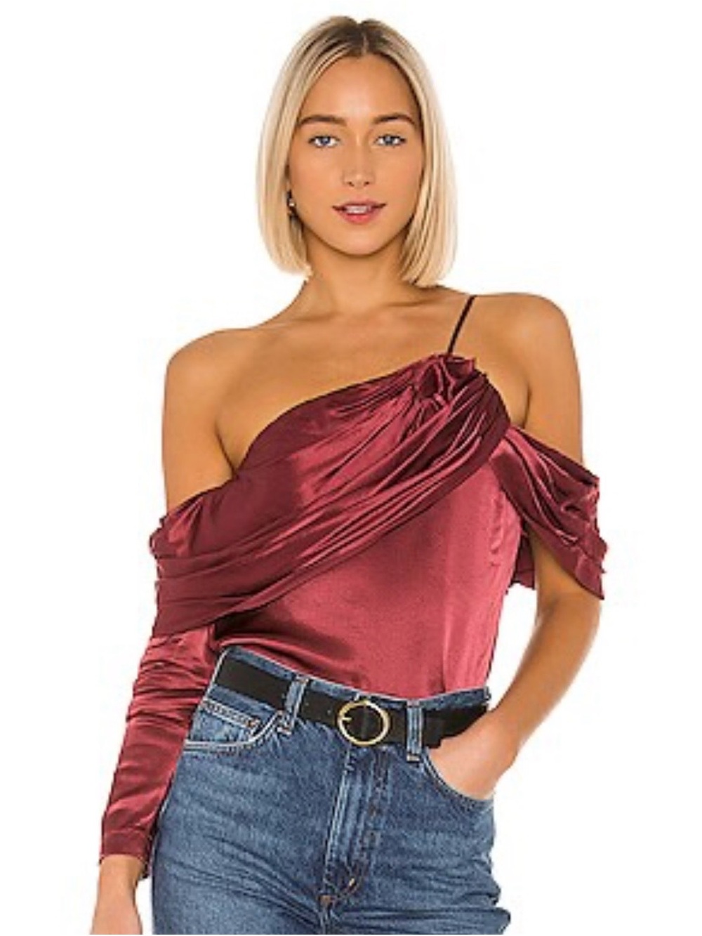 NWT Revolve x House of Harlow Lillyann Off Shoulder Top in Currant Size Medium